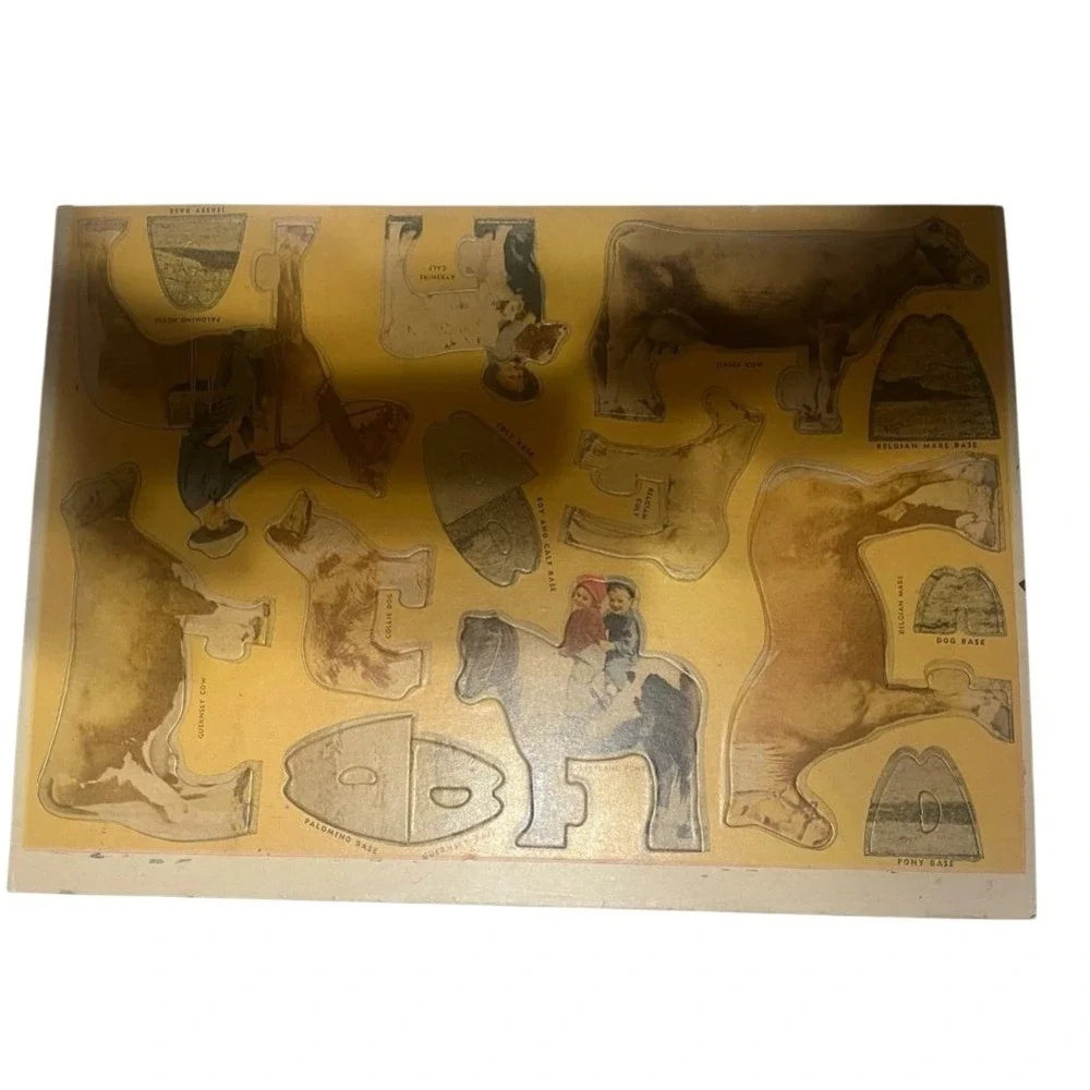 Vintage Built Rite Toys Realistic‎ Model Barn & Animals Set # 127 USA Read